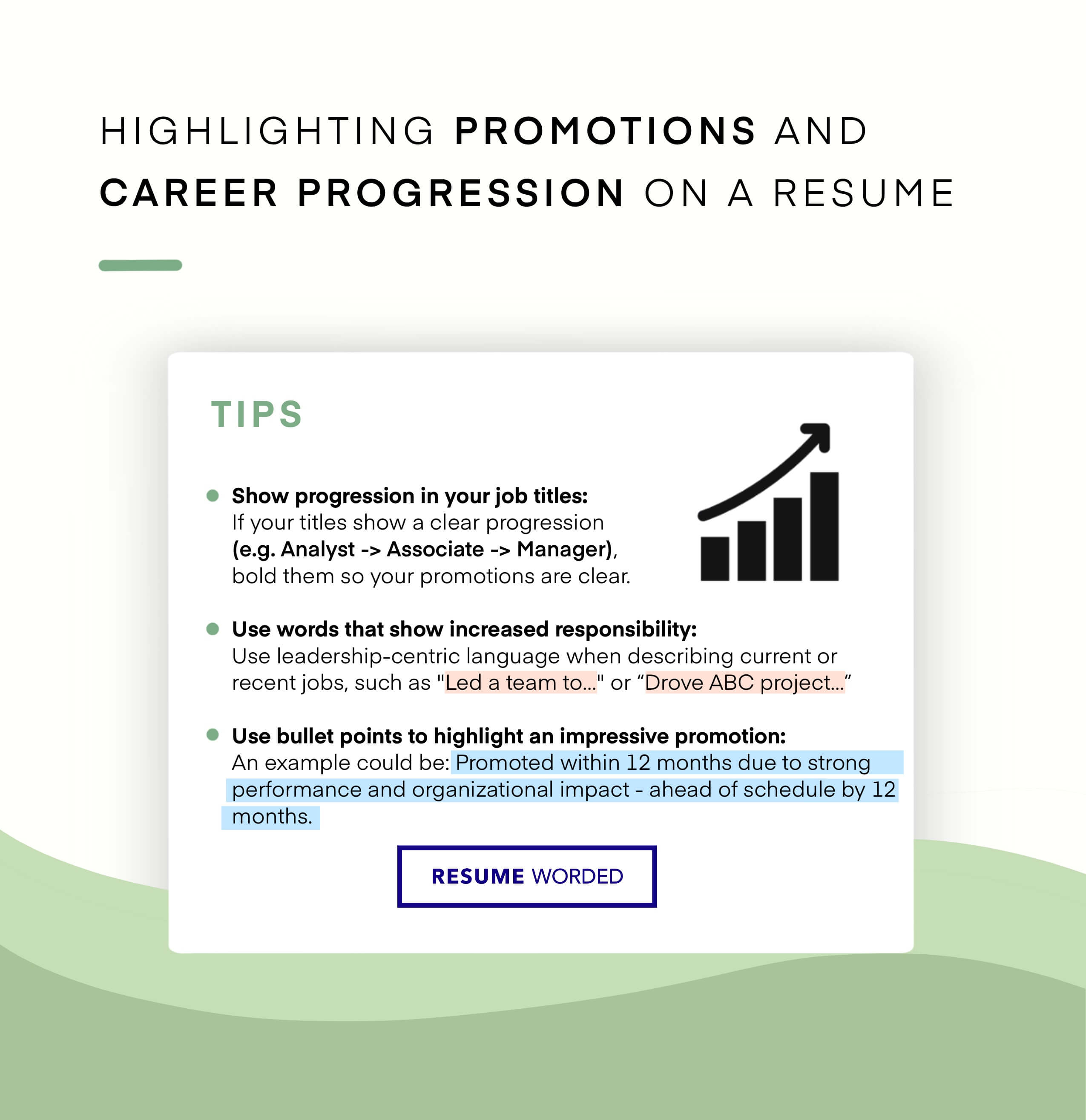 Shows leadership through promotions - Human Resources (HR) Manager Resume