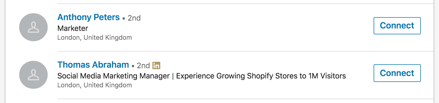 Compare these two LinkedIn headlines. One is much more specific, while the other is vague and doesn't give enough information.